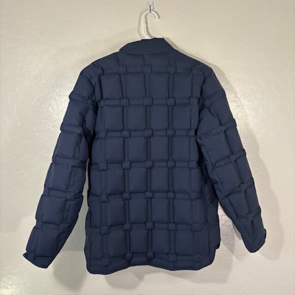 Men's Navy Quilted Jacket - Picture 5 of 5